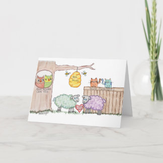 Valentine Message from animals シーズンカード