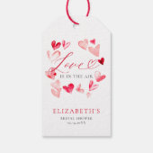 Valentine Modern Whimsical Hearts Bridal Shower ギフトタグ (裏面)