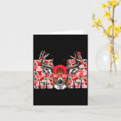 Valentine Mom Camo Deer Buck Hunting Matching Vale カード (黄色い花)