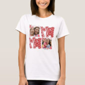 Valentine Mommy and Child Red Plaid Hearts Tシャツ (正面)