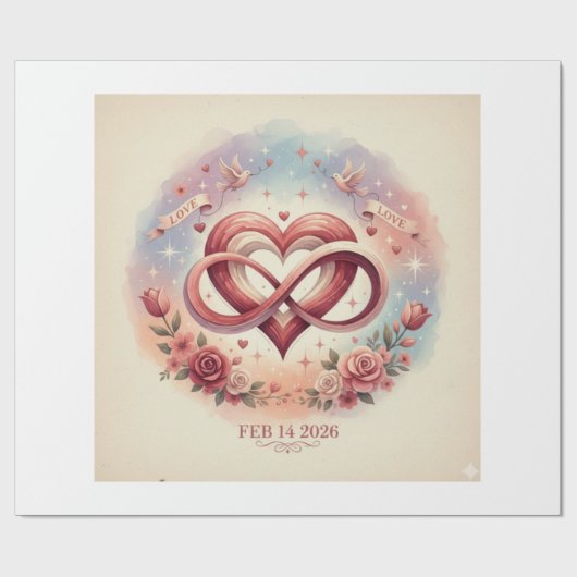 valentine mug set ラッピングペーパー (フラット)