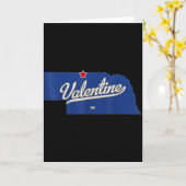 Valentine Nebraska Ne Map  カード (黄色い花)