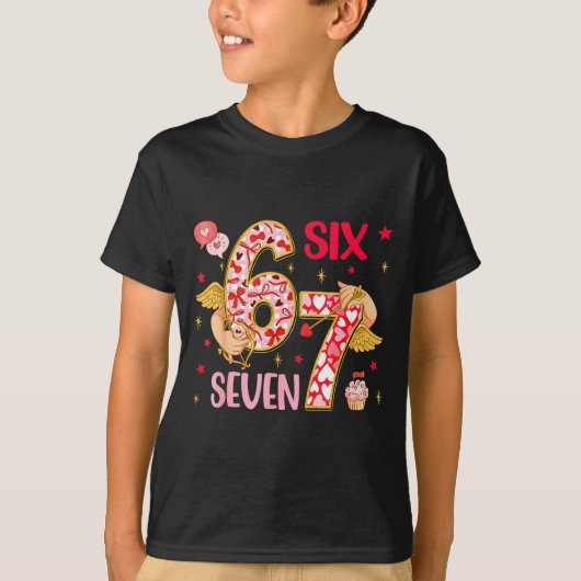 Valentine Nge 67 Funny Saying Six Seven Valentine' Tシャツ (正面)