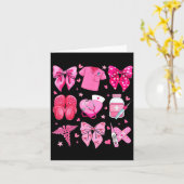 Valentine Nurse Nk Bow Rn Pct Cna Nurse Girl Women カード (黄色い花)