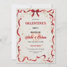 Valentine Party Invitation Printable 招待状