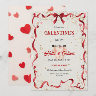 Valentine Party Invitation Printable 招待状