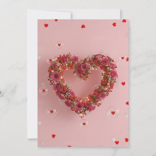 Valentine Party Invitation Printable Template 招待状 (裏面)