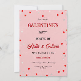 Valentine Party Invitation Printable Template 招待状