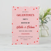 Valentine Party Invitation Printable Template 招待状 (スタンド正面)