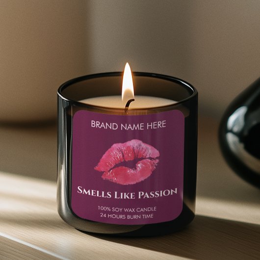 Valentine Passion & Love Custom Candle Sticker スクエアシール