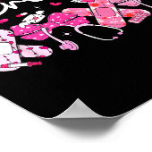 Valentine Pediatric Crew Xoxo Nurse Coquette Bow P ポスター (角)