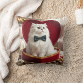 Valentine Persian Cat In Chocolate Candy Box クッション (ブランケット)