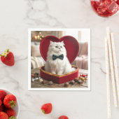 Valentine Persian Cat In Chocolate Candy Box スタンダードカクテルナプキン (インサイチュ)