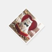 Valentine Persian Cat In Chocolate Candy Box スタンダードカクテルナプキン (角)
