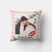 Valentine Photo Red Heart Dear Husband Custom クッション (裏面)