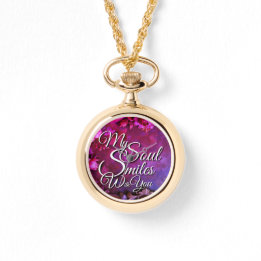 Valentine Photo Watch Necklace Love Quote Necklace 腕時計