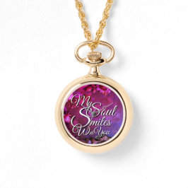 Valentine Photo Watch Necklace Love Quote Necklace 腕時計