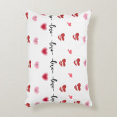 Valentine Pillow Heart Love Text アクセントクッション (正面(垂直))