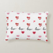 Valentine Pillow Heart Love Text アクセントクッション (裏面)