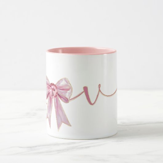 Valentine Pink Bow マグカップ (中央)