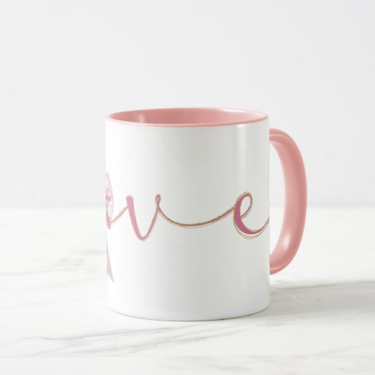 Valentine Pink Bow マグカップ (正面右)