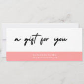 Valentine Pink Elegant Gift Certificate  (裏面)