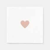 Valentine Pink Heart スタンダードカクテルナプキン (正面)