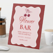 Valentine Pink Heart bridal shower flower bar Sign 台座サイン (インサイチュ)