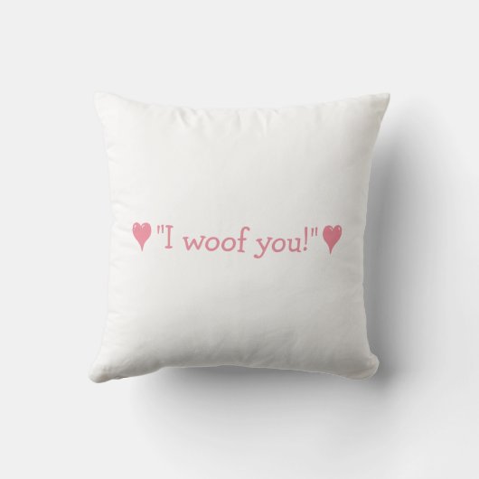 Valentine Pink Poodle Pillow with Custom Name クッション (裏面)