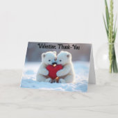 Valentine Polar Bear Cubs Greeting Card カード (正面)