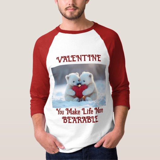 Valentine Polar Bear Cubs T-Shirt Tシャツ (正面)