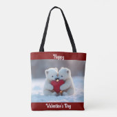 Valentine Polar Bear Cubs Tote トートバッグ (裏面)
