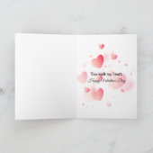 Valentine Polar Bear With Paws Forming a Heart カード (内部)