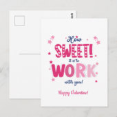 Valentine postCard – How Sweet It Is Working With  ポストカード (正面/裏面)