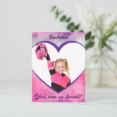 Valentine Precious Memories Heart Photo and Name ポストカード (スタンド正面)