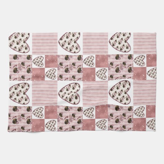 Valentine Quilt Kitchen Towels キッチンタオル (横)