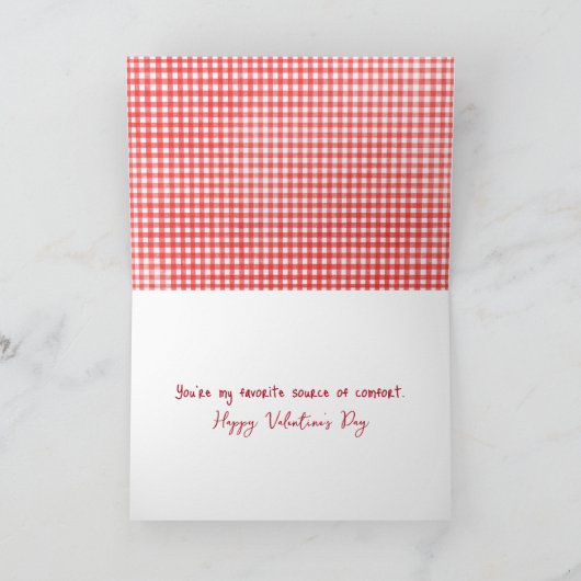 Valentine Rag Doll and Teddy Bear Hugging カード (内部)