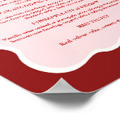 Valentine Red and pink Cupcake flavors sign ポスター (角)