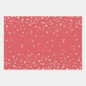 Valentine Red Glam Diamonds Lips Hearts ラッピングペーパーシート (正面3)