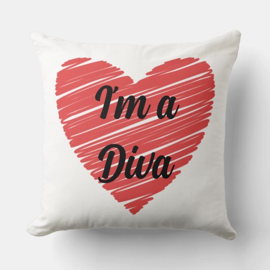 Valentine Red Happy heart romance graphic クッション (正面)