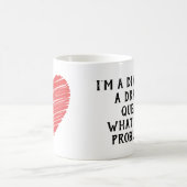 Valentine Red Happy heart romance graphic コーヒーマグカップ (中央)