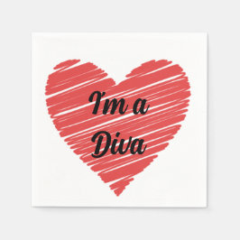 Valentine Red Happy heart romance graphic スタンダードカクテルナプキン