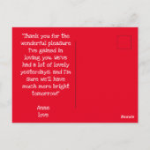 Valentine Red Happy heart romance graphic ポストカード (裏面)