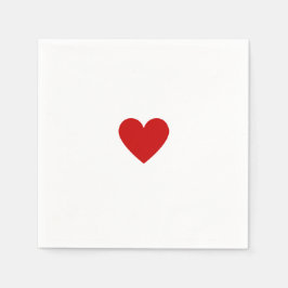 Valentine Red Heart スタンダードカクテルナプキン