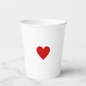 Valentine Red Heart 紙コップ (裏面)