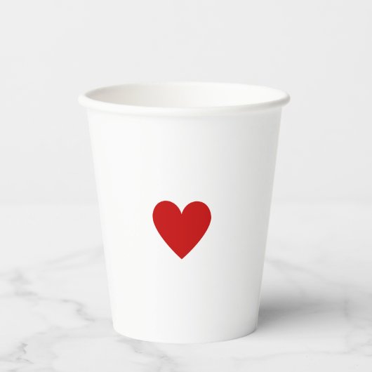 Valentine Red Heart 紙コップ (正面)