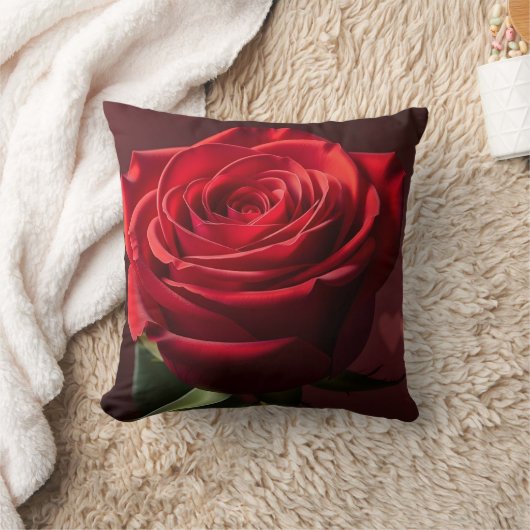 valentine red rose background romantic クッション (ブランケット)