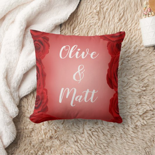 valentine red rose background romantic クッション (ブランケット)