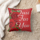 valentine red rose background romantic design クッション (ブランケット)