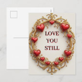 Valentine Romantic Decoration シーズンポストカード (正面/裏面)